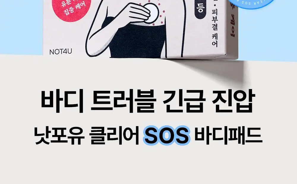 [등드름/가드름] 낫포유 클리어 SOS 바디패드 10매입 상세페이지 2
